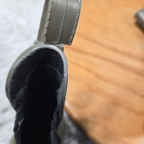 A New Day Boots Womens 9 Green Rubber Low Heel Pull On Chelsea Ankle Rain Boots - Picture 7 of 8